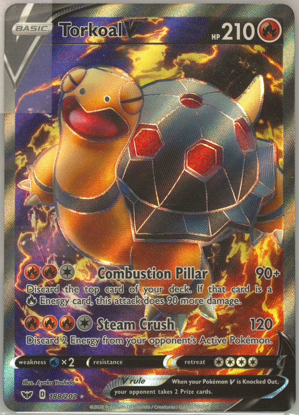 Full Art/Torkoal V (188) 2020 Pokemon Sword & Shield