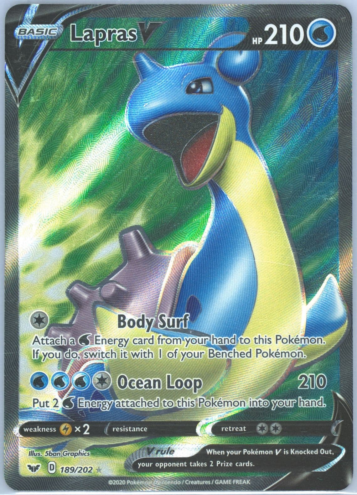 Full Art/Lapras V (189) 2020 Pokemon Sword & Shield