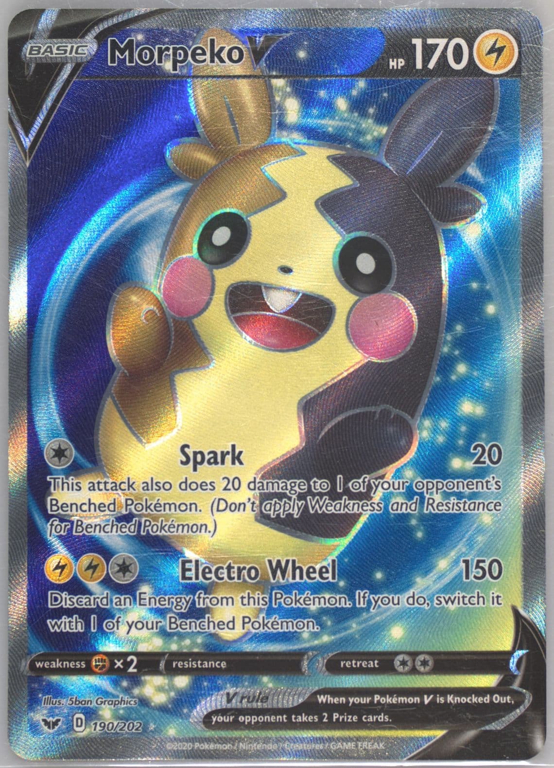 Full Art/Morpeko V (190) 2020 Pokemon Sword & Shield
