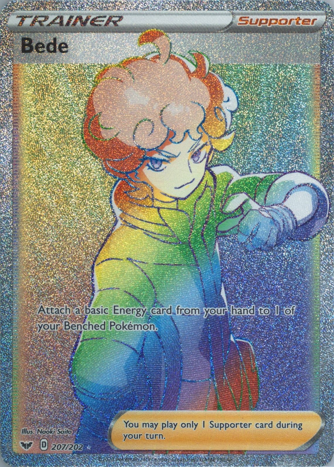 Full Art/Bede Secret (207) 2020 Pokemon Sword & Shield