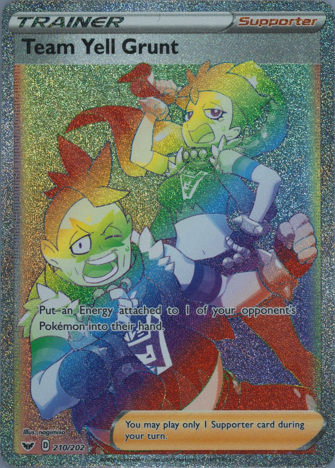 Full Art/Team Yell Grunt Secret (210) 2020 Pokemon Sword & Shield