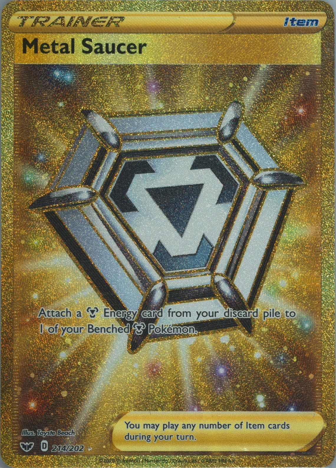 Full Art/Metal Saucer Secret (214) 2020 Pokemon Sword & Shield