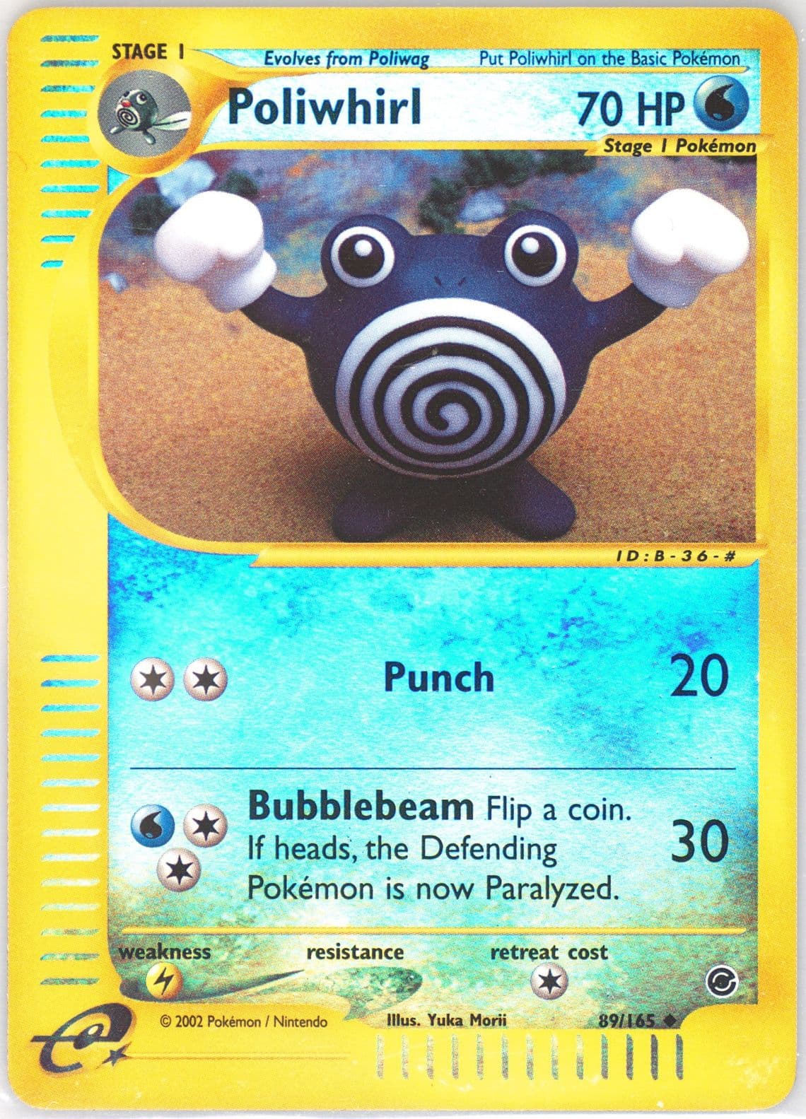 Poliwhirl-Reverse Foil (89) 2002 Pokemon Expedition