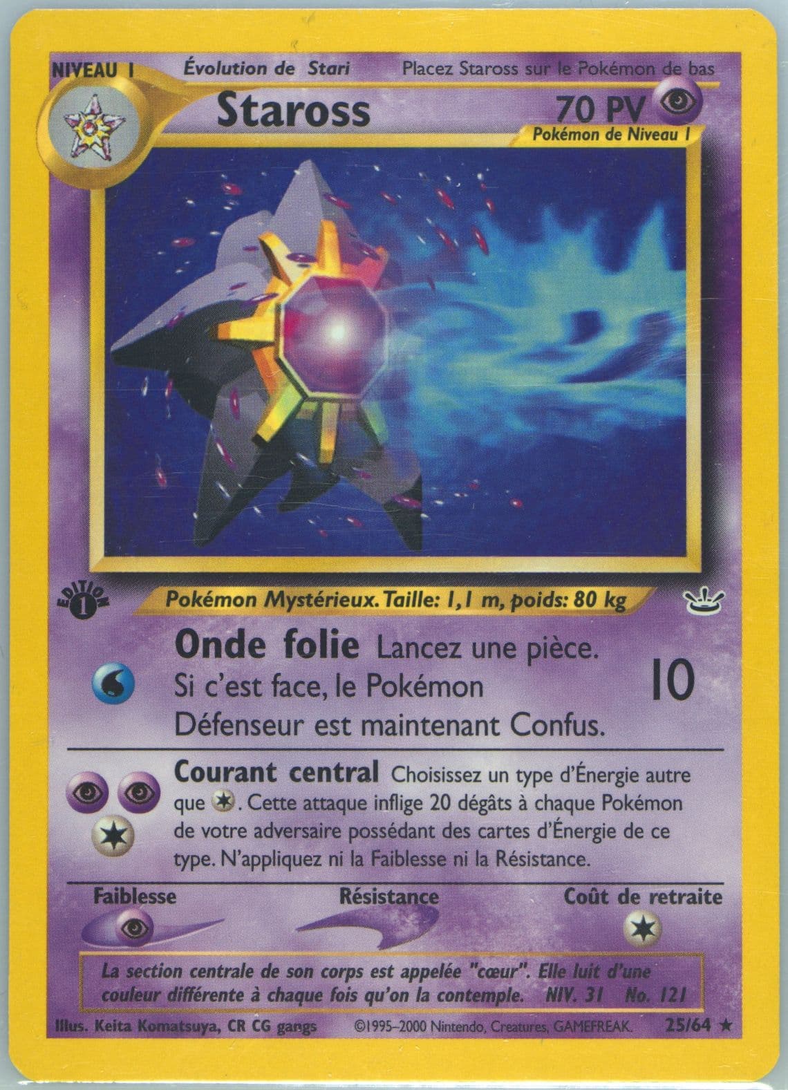 Staross 1st Edition (25) 2002 Pokemon French Neo Revelation