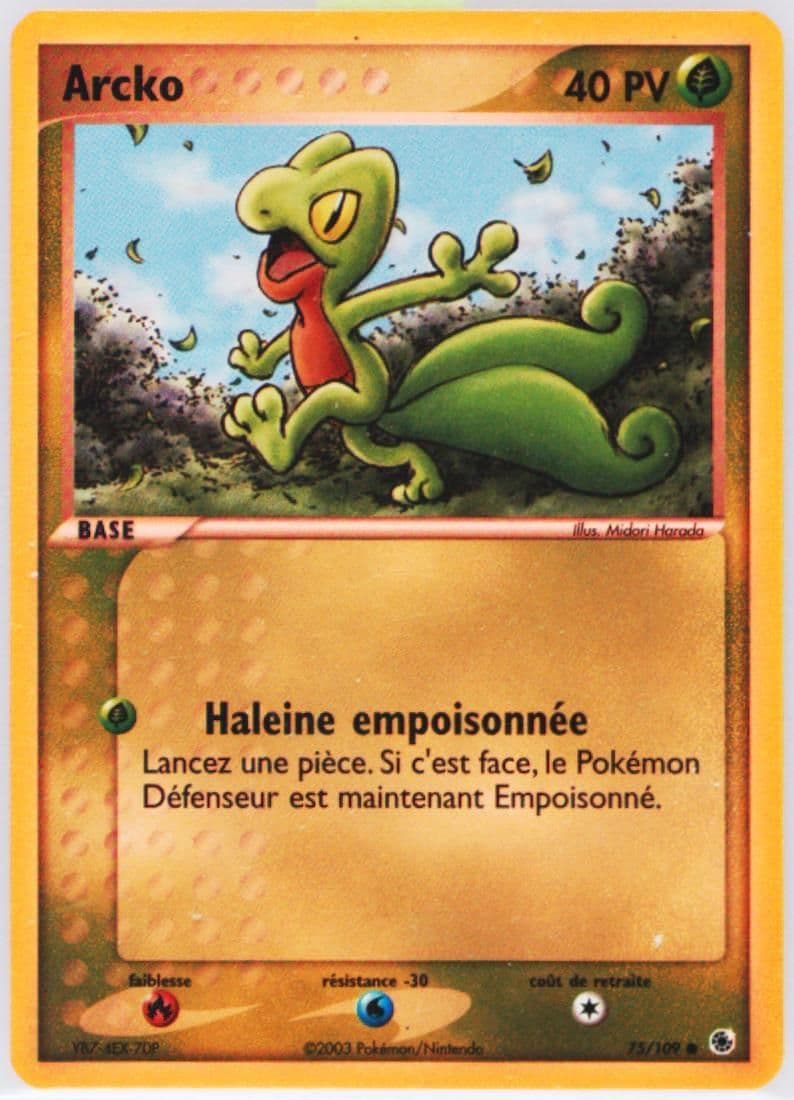 Arcko-Reverse Foil French (75) 2003 Pokemon EX Ruby & Sapphire