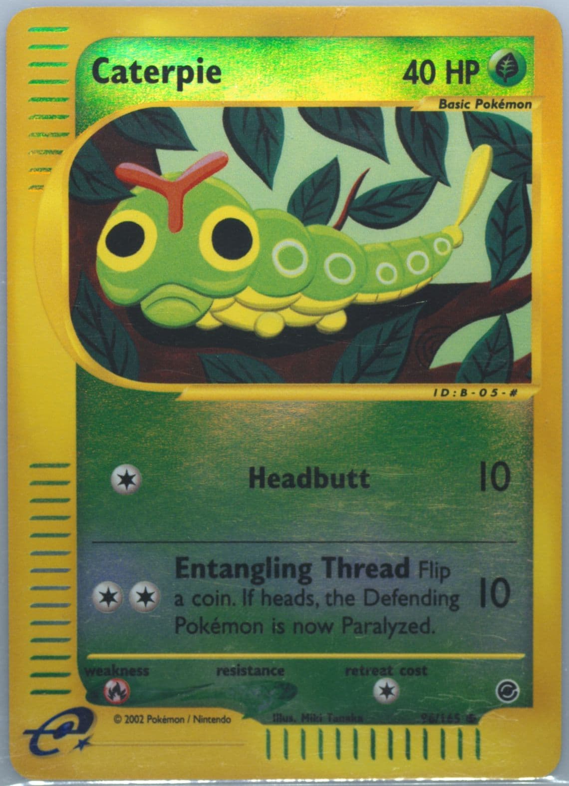 Caterpie-Reverse Foil (96) 2002 Pokemon Expedition