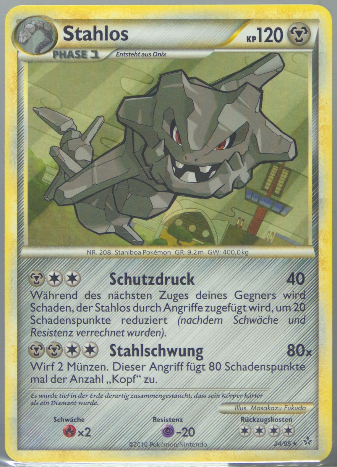 Stahlos German (24) 2010 Pokemon Heartgold & Soulsilver Unleashed