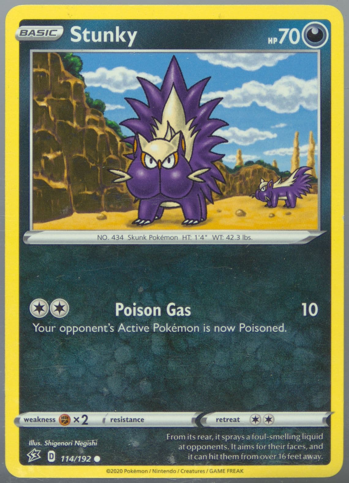 Stunky (114) 2020 Pokemon Sword & Shield Rebel Clash