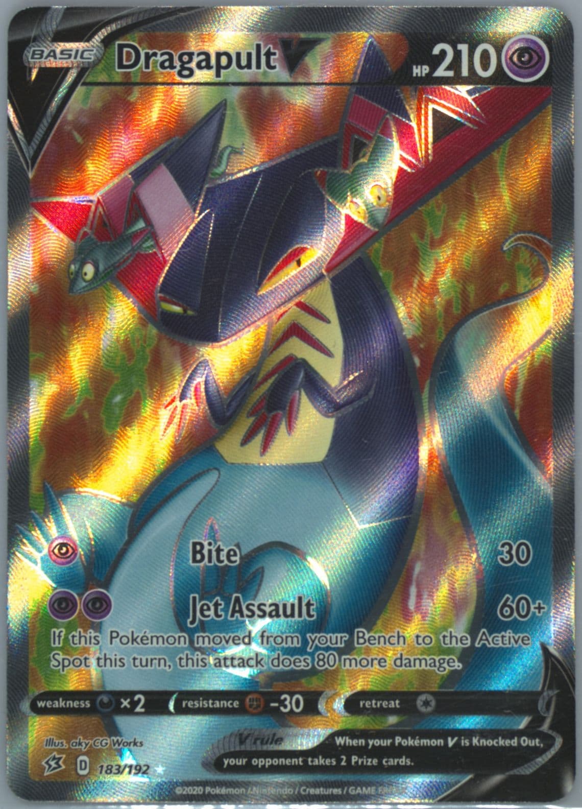 Full Art/Dragapult V (183) 2020 Pokemon Sword & Shield Rebel Clash