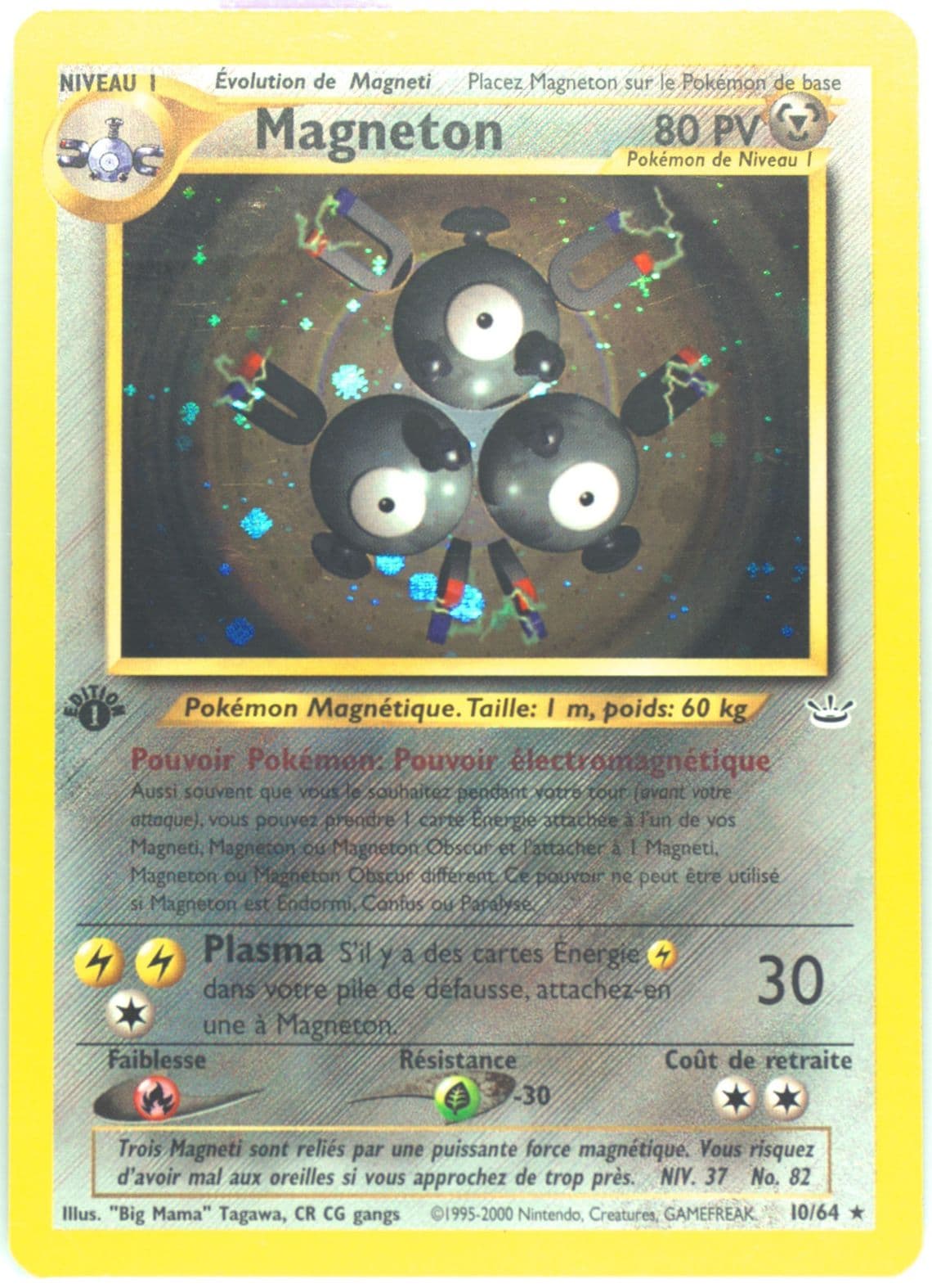 Magneton-Holo 1st Edition (10) 2002 Pokemon French Neo Revelation