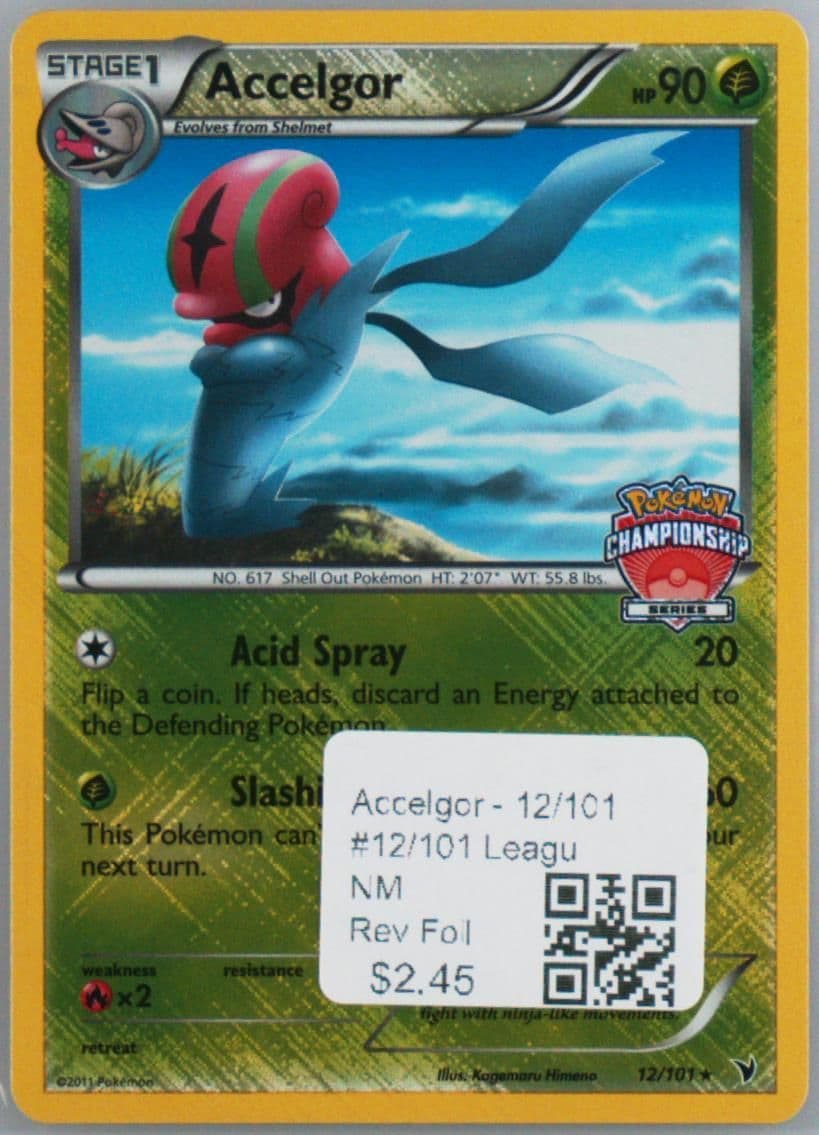 Accelgor-Holo Crosshatch-2011 State/Province/Territory (12) 2011 Pokemon Black & White Noble Victories