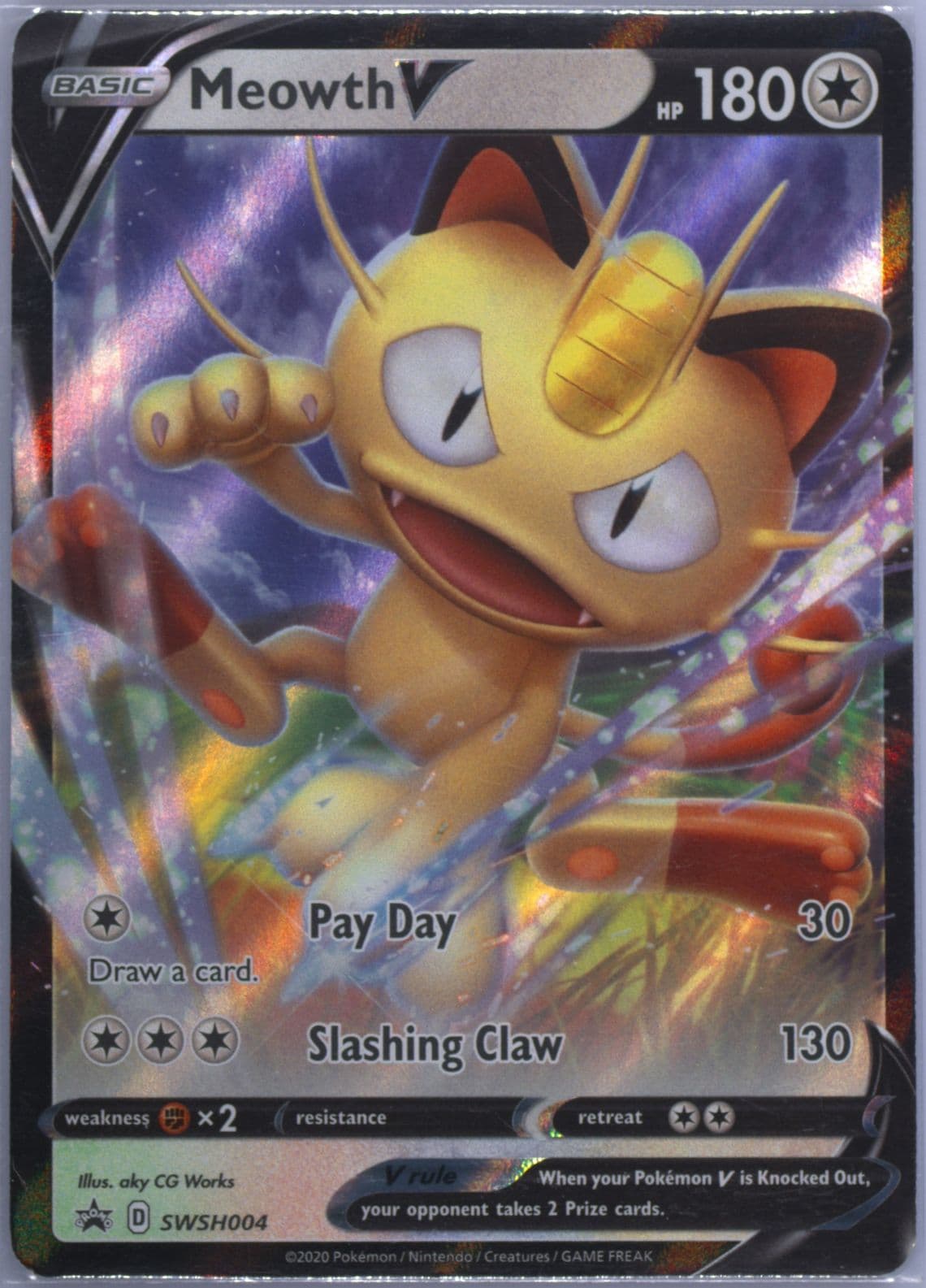 Meowth V Meowth Vmax Special Collection (004) 2020 Pokemon Swsh Black Star Promo
