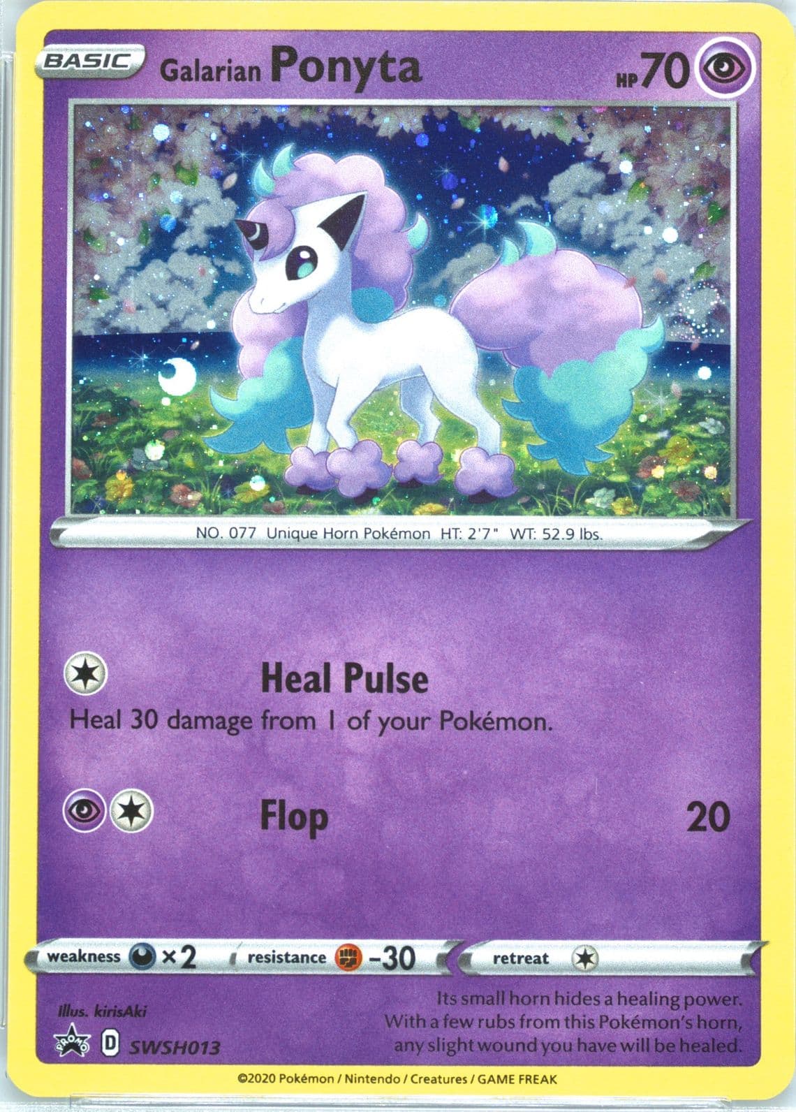 Galarian Ponyta-Holo Triple Blisters Pack (013) 2020 Pokemon Swsh Black Star Promo