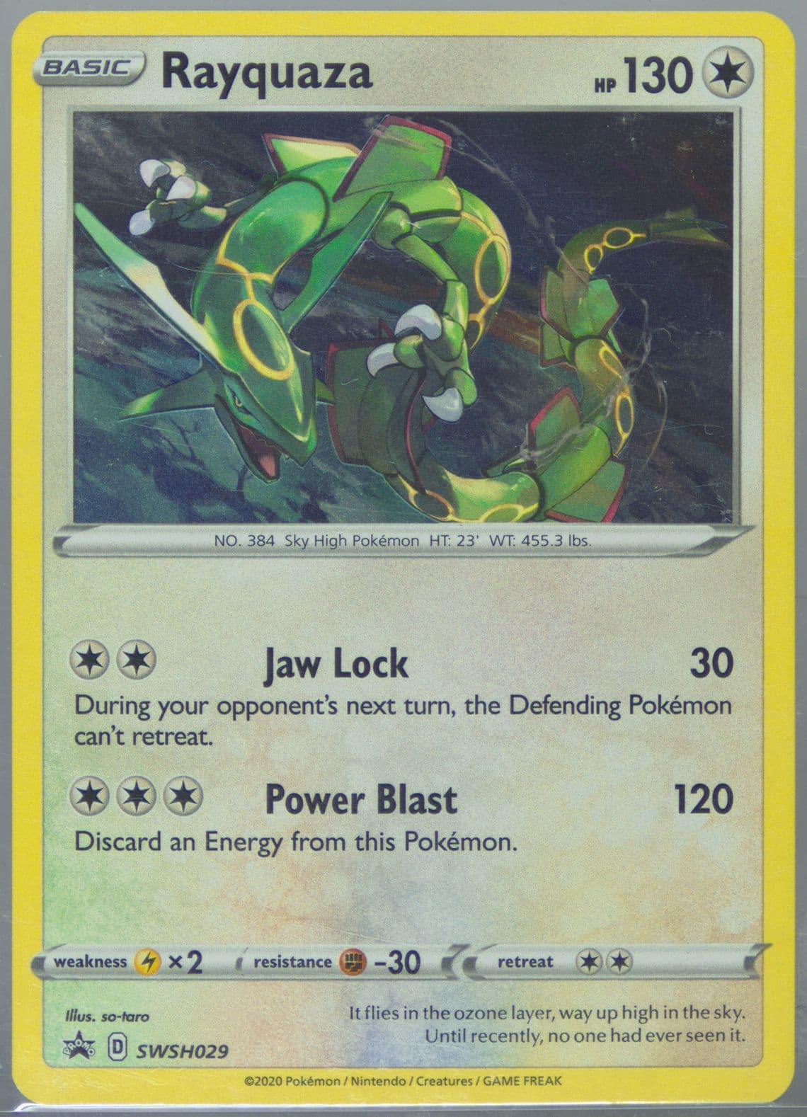 Rayquaza-Holo Triple Blisters Pack (029) 2020 Pokemon Swsh Black Star Promo