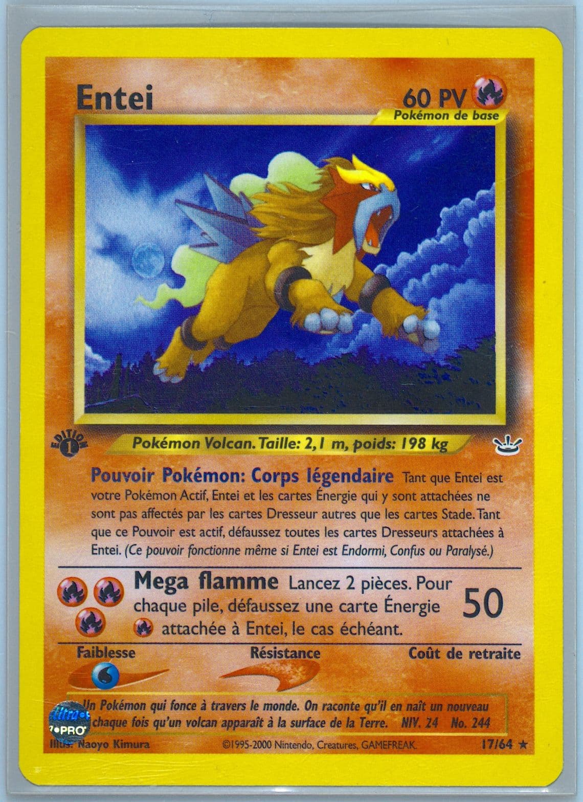 Entei 1st Edition (17) 2002 Pokemon French Neo Revelation