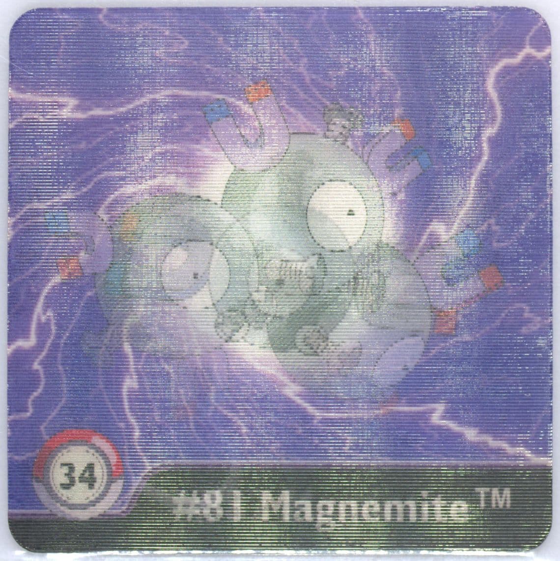 Magnemite/Magneton (34) 1999 Pokemon Action Flipz Series One