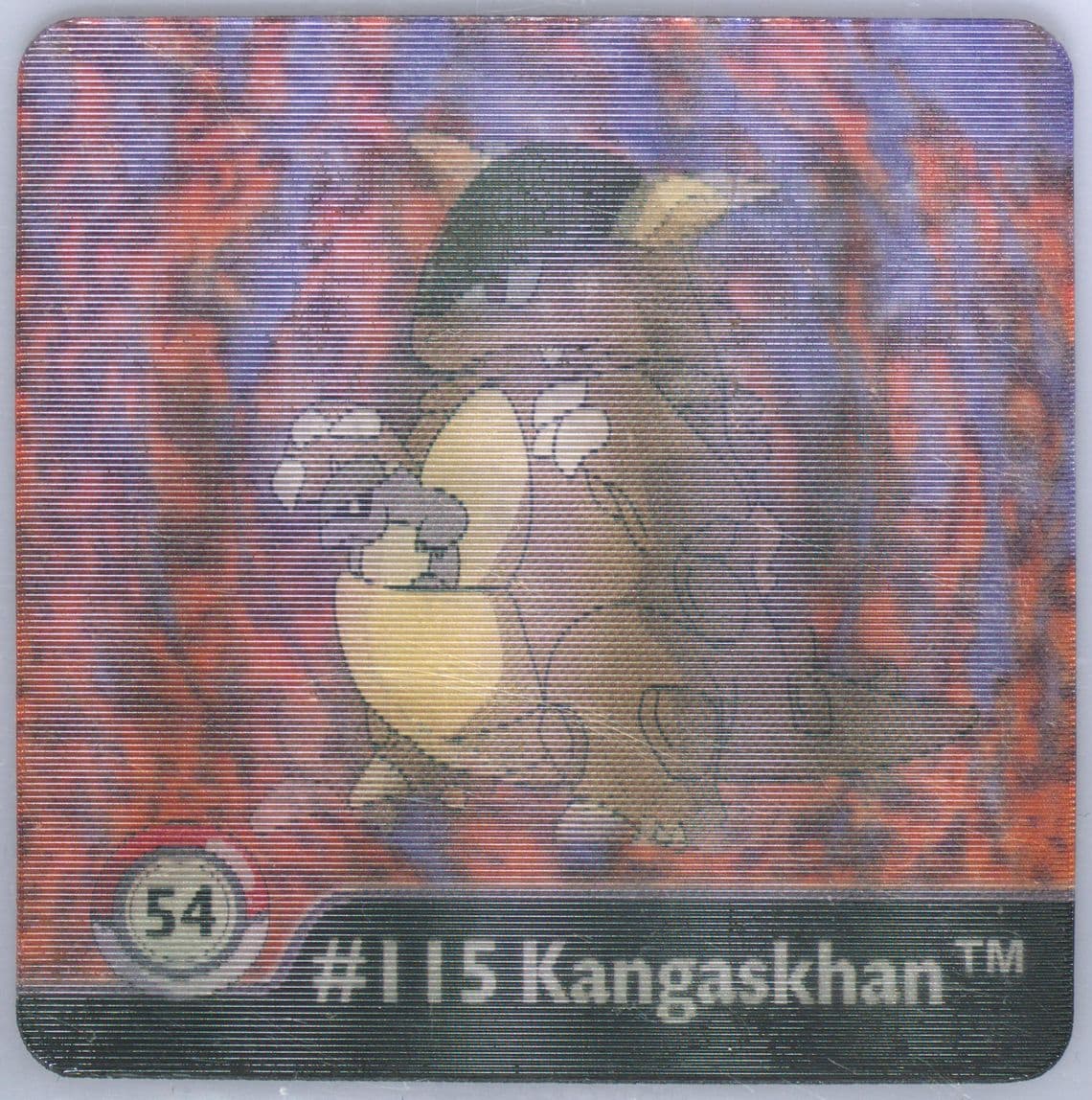 Kangaskhan (54) 1999 Pokemon Action Flipz Series One