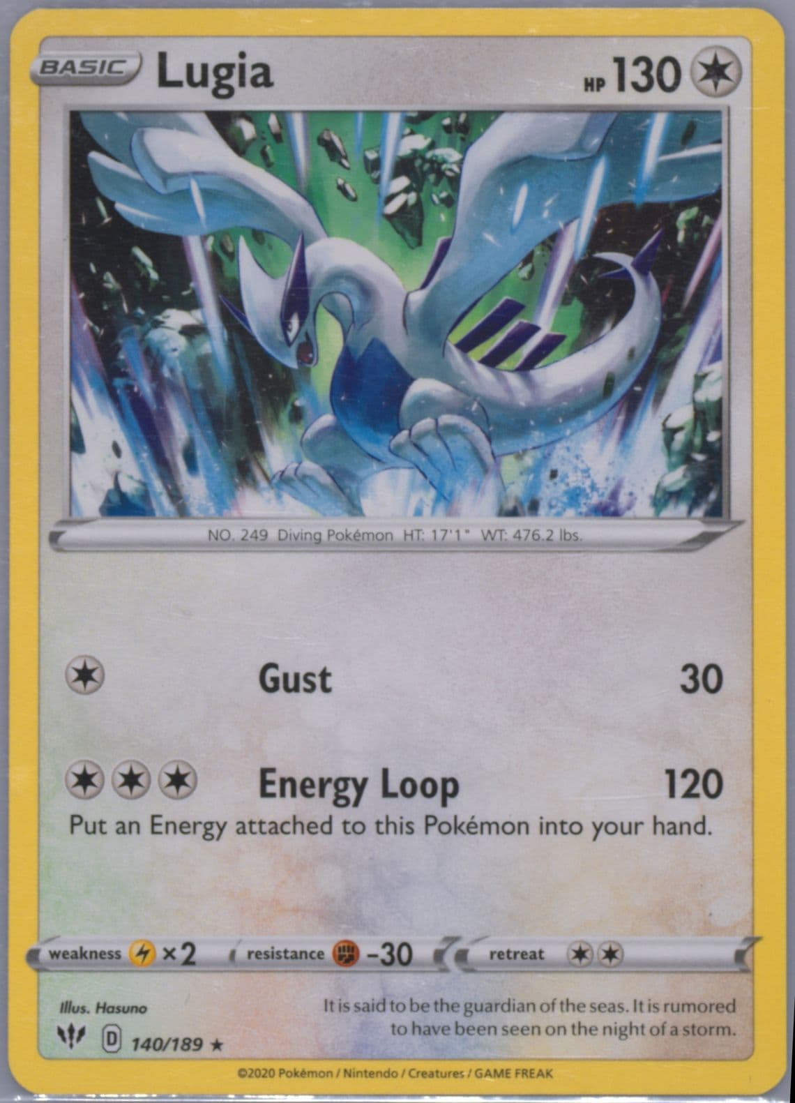 Lugia (140) 2020 Pokemon Sword & Shield Darkness Ablaze