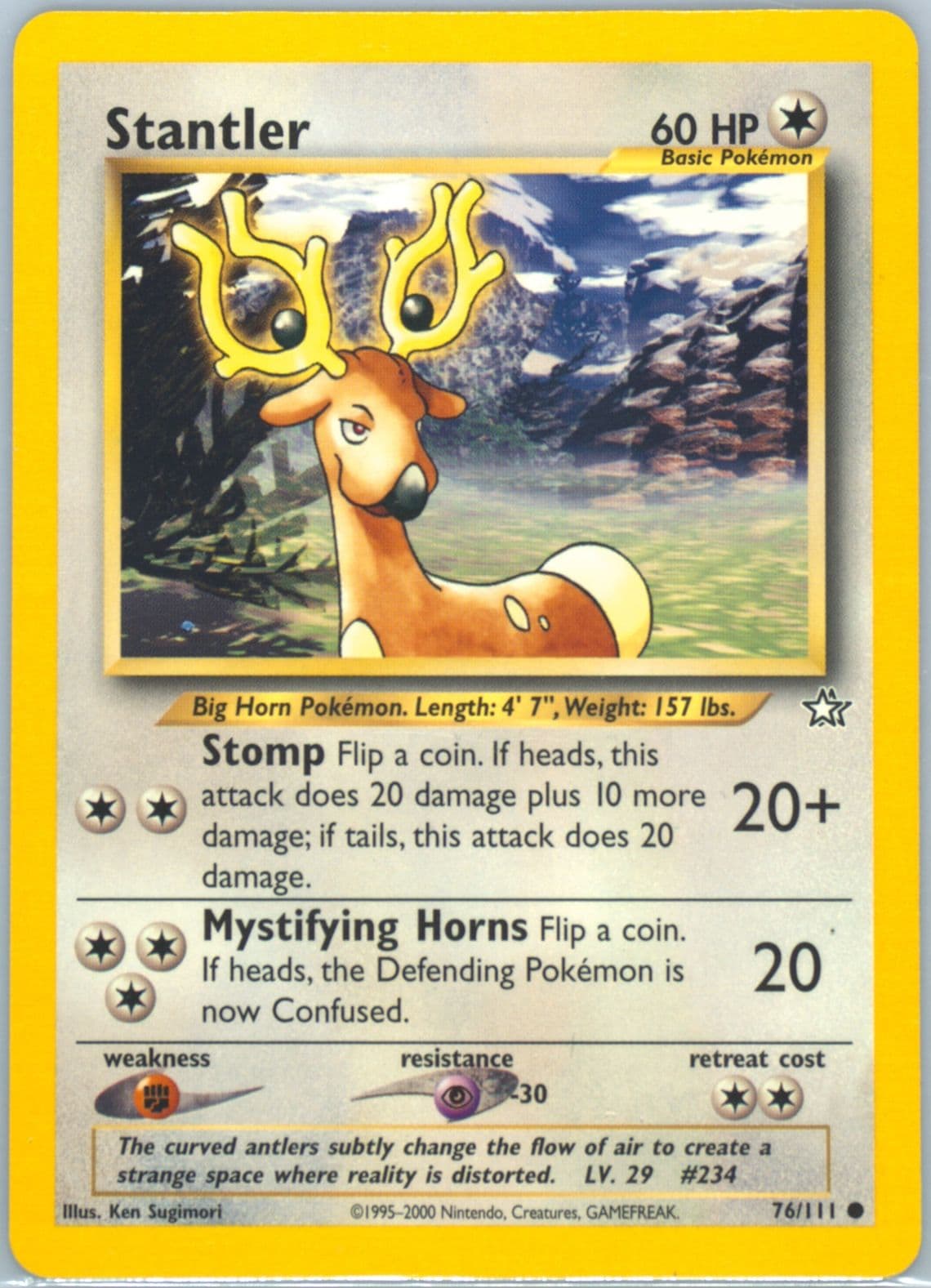 Stantler (76) 2000 Pokemon Neo Genesis
