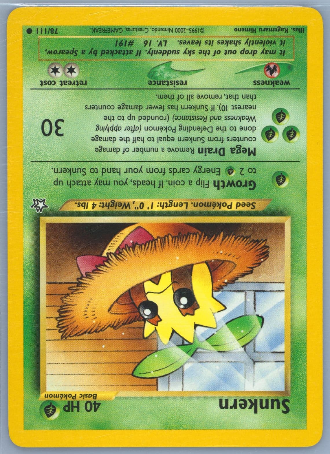 Sunkern (78) 2000 Pokemon Neo Genesis