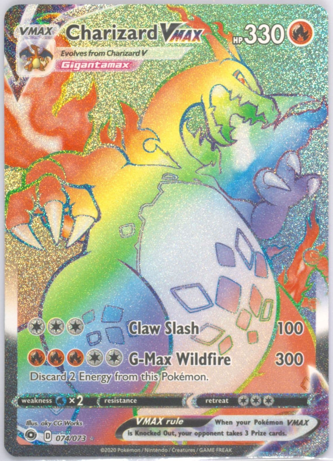 Full Art/Charizard Vmax Secret (074) 2020 Pokemon Sword & Shield Champion's Path