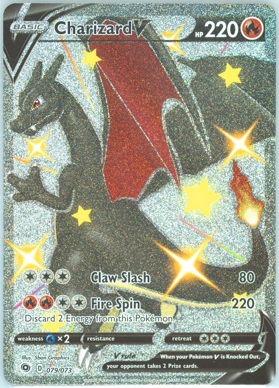 Full Art/Charizard V Secret (079) 2020 Pokemon Sword & Shield Champion's Path