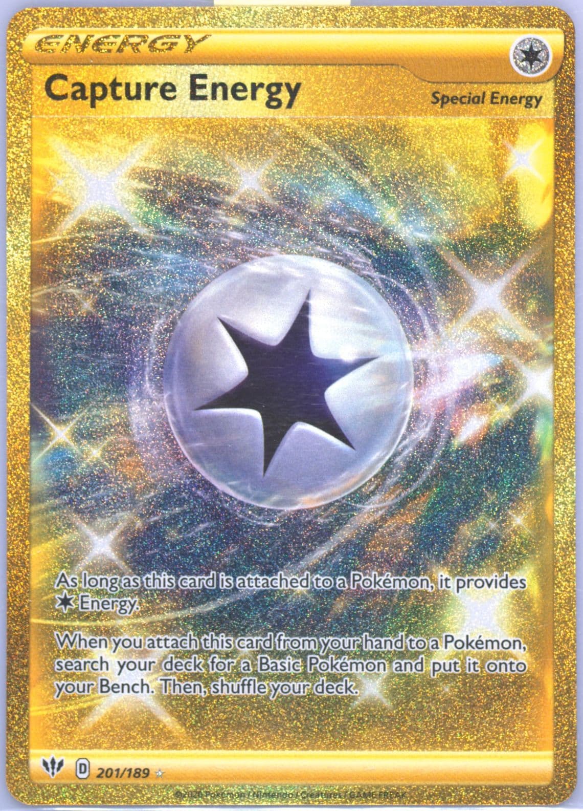 Full Art/Capture Energy Secret (201) 2020 Pokemon Sword & Shield Darkness Ablaze
