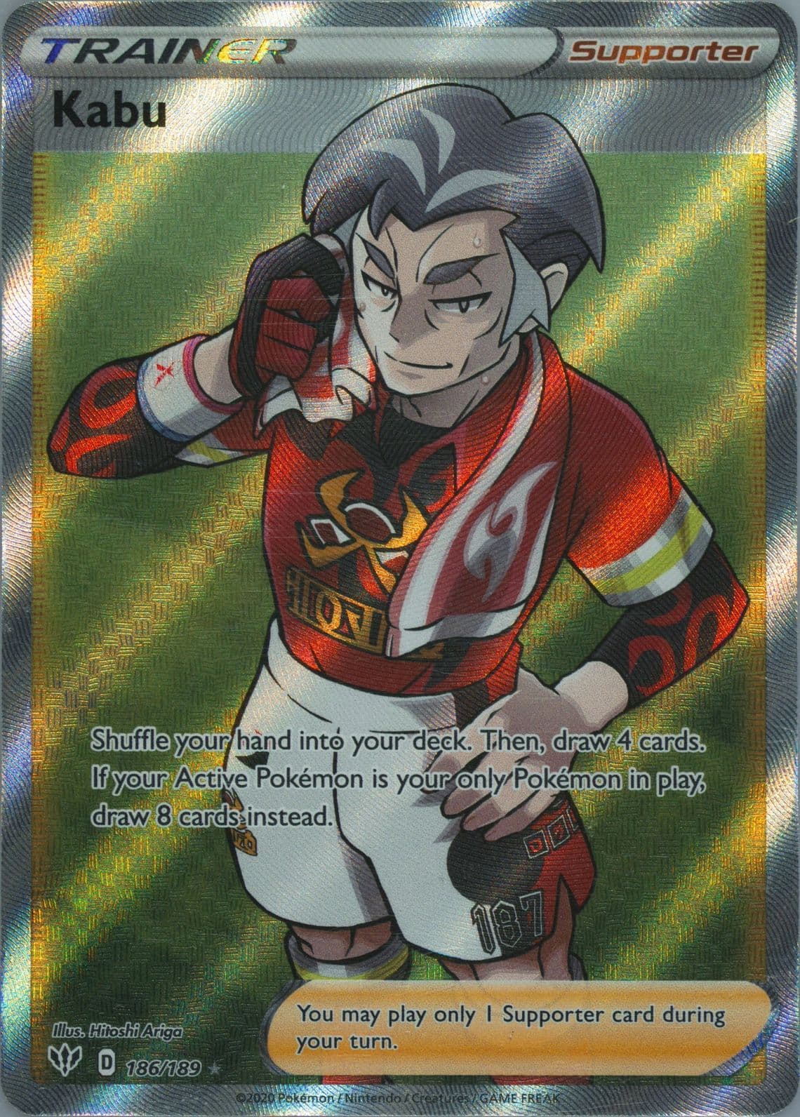 Full Art/Kabu (186) 2020 Pokemon Sword & Shield Darkness Ablaze