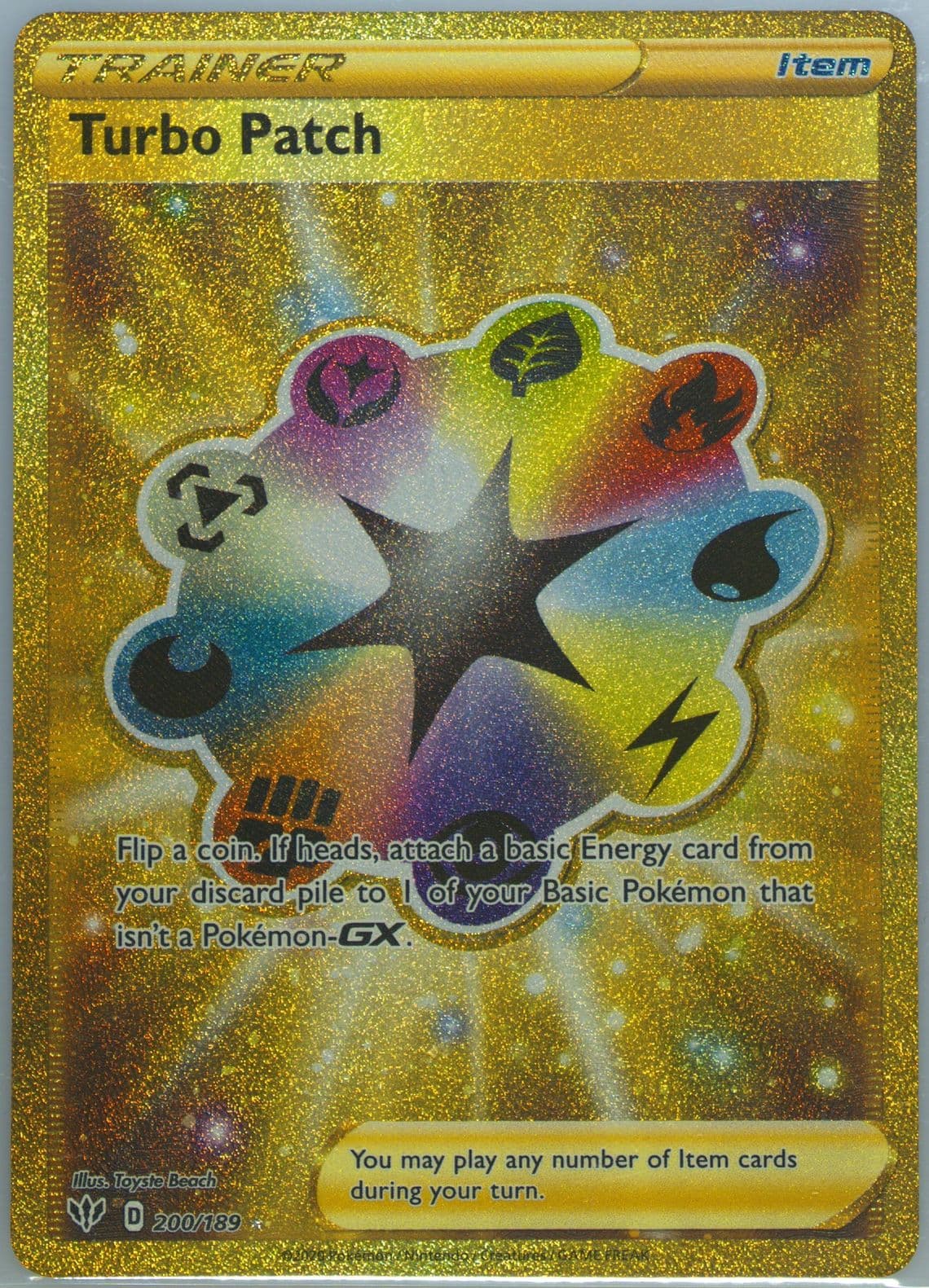 Full Art/Turbo Patch Secret (200) 2020 Pokemon Sword & Shield Darkness Ablaze