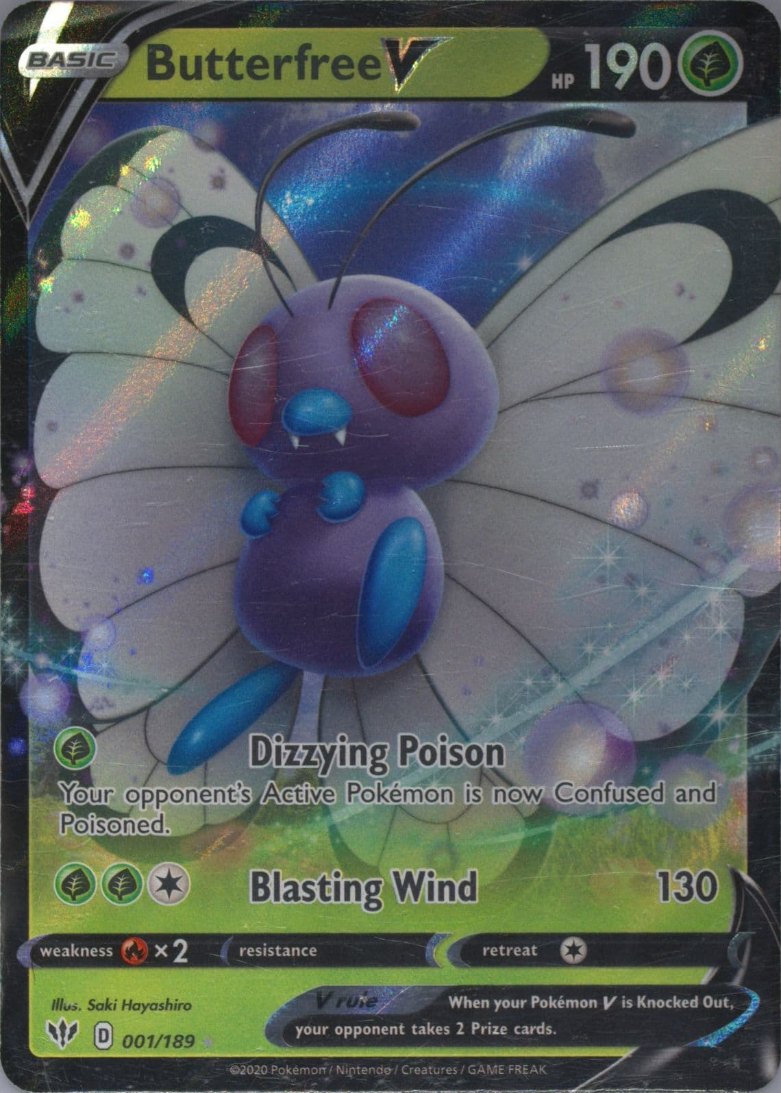 Butterfree V (001) 2020 Pokemon Sword & Shield Darkness Ablaze