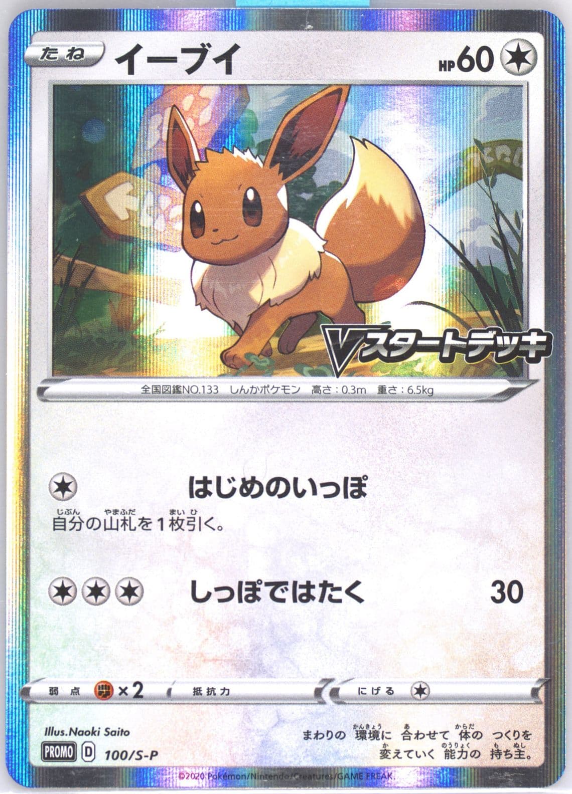 Eevee-Holo V Start Battle Participation Prize (100) 2020 Pokemon Japanese S Promo