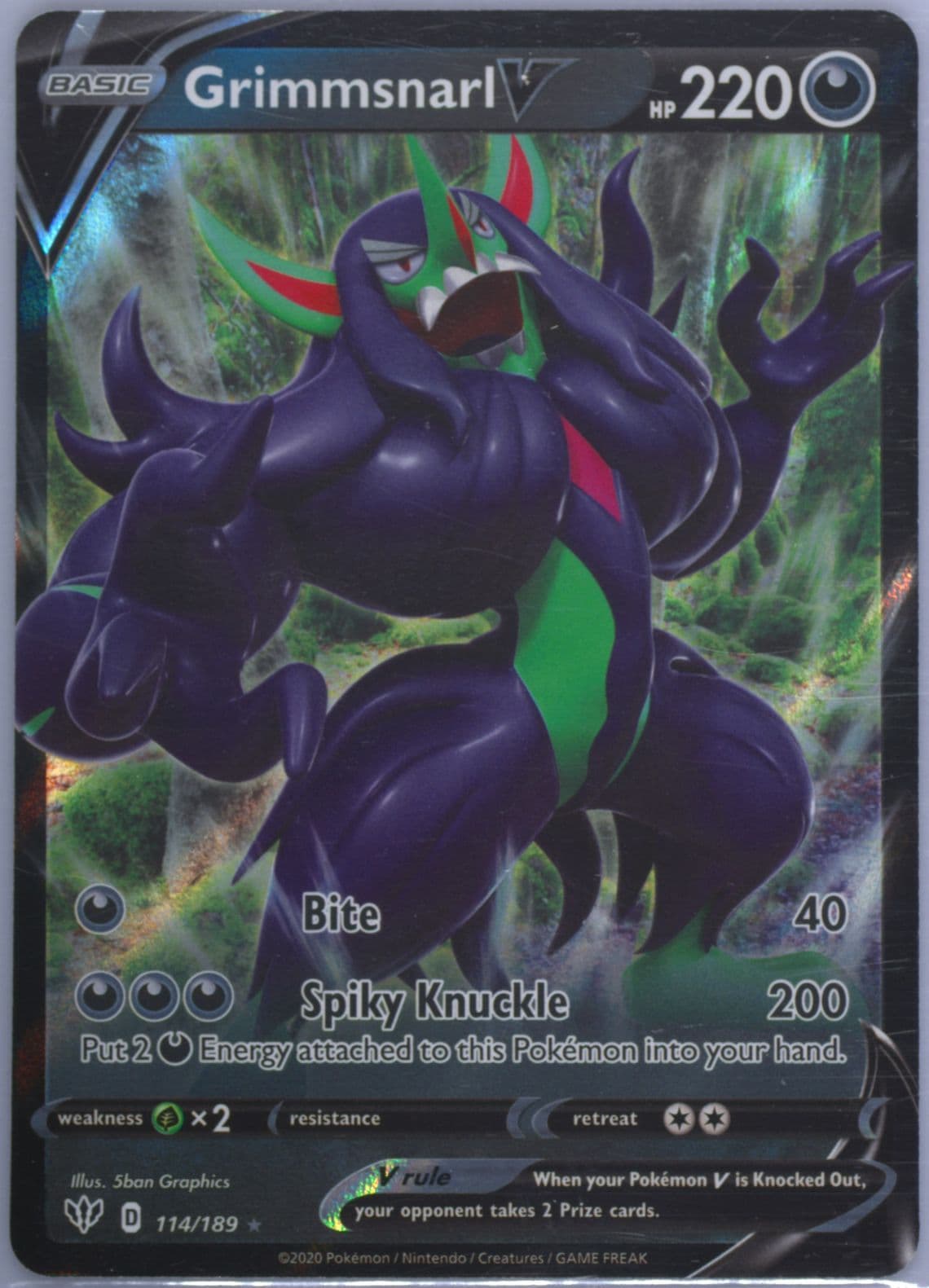 Grimmsnarl V (114) 2020 Pokemon Sword & Shield Darkness Ablaze