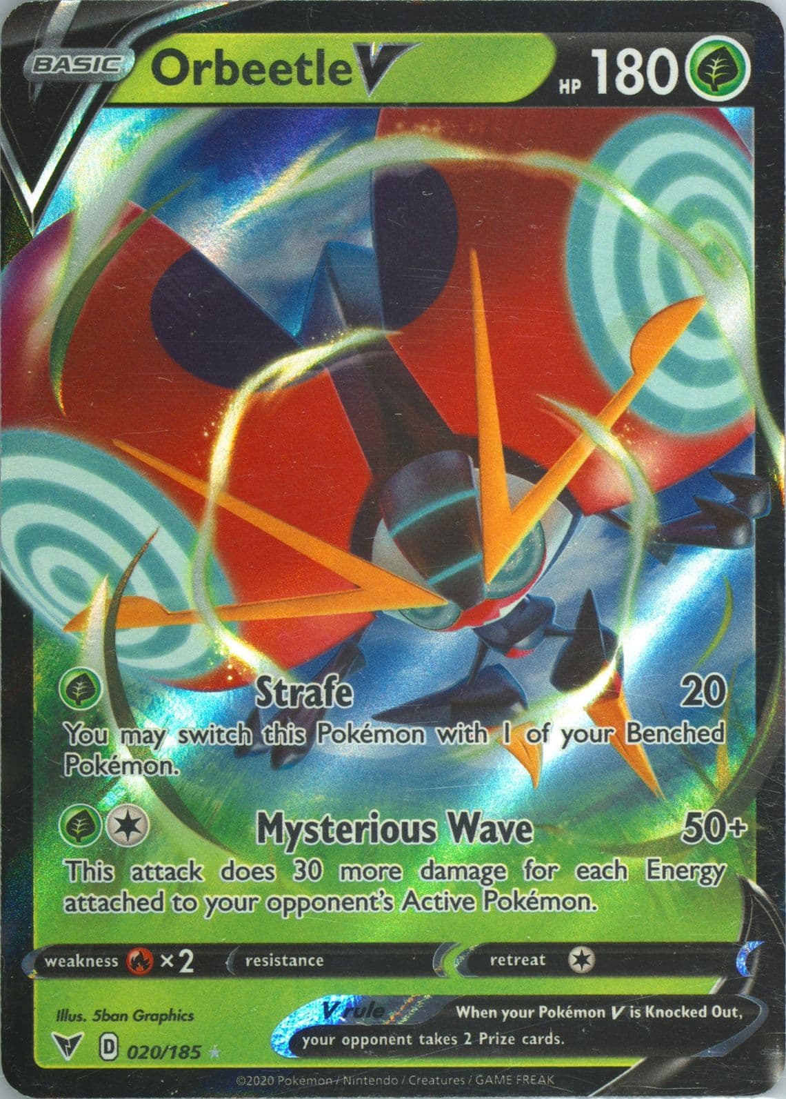 Orbeetle V (020) 2020 Pokemon Sword & Shield Vivid Voltage
