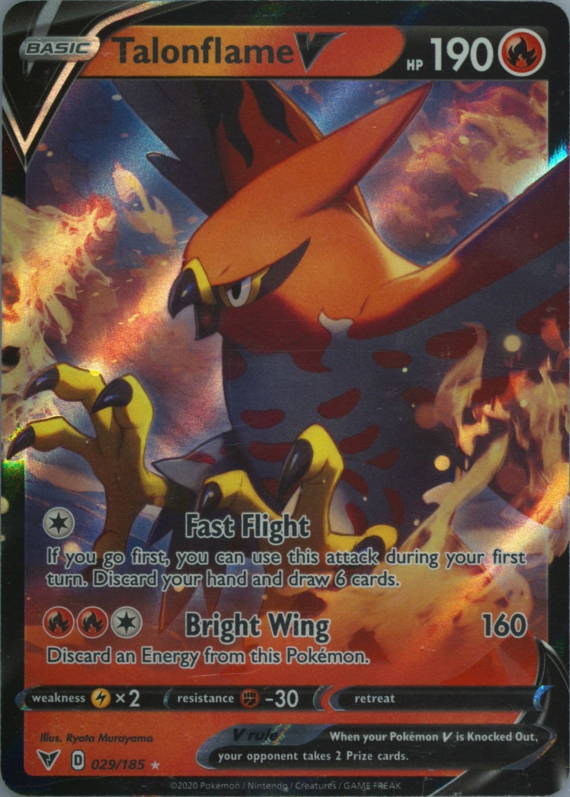 Talonflame V (029) 2020 Pokemon Sword & Shield Vivid Voltage