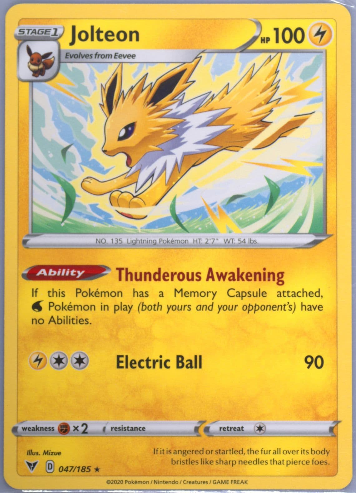 Jolteon (047) 2020 Pokemon Sword & Shield Vivid Voltage
