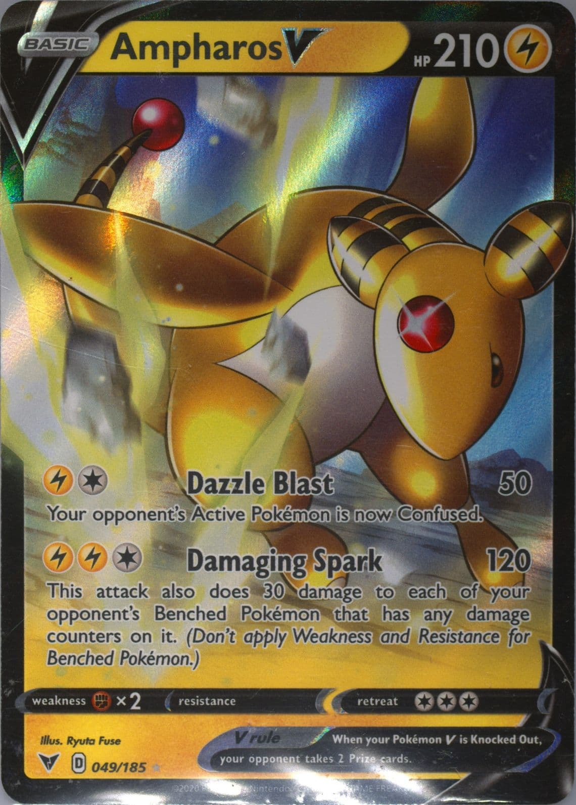 Ampharos V (049) 2020 Pokemon Sword & Shield Vivid Voltage