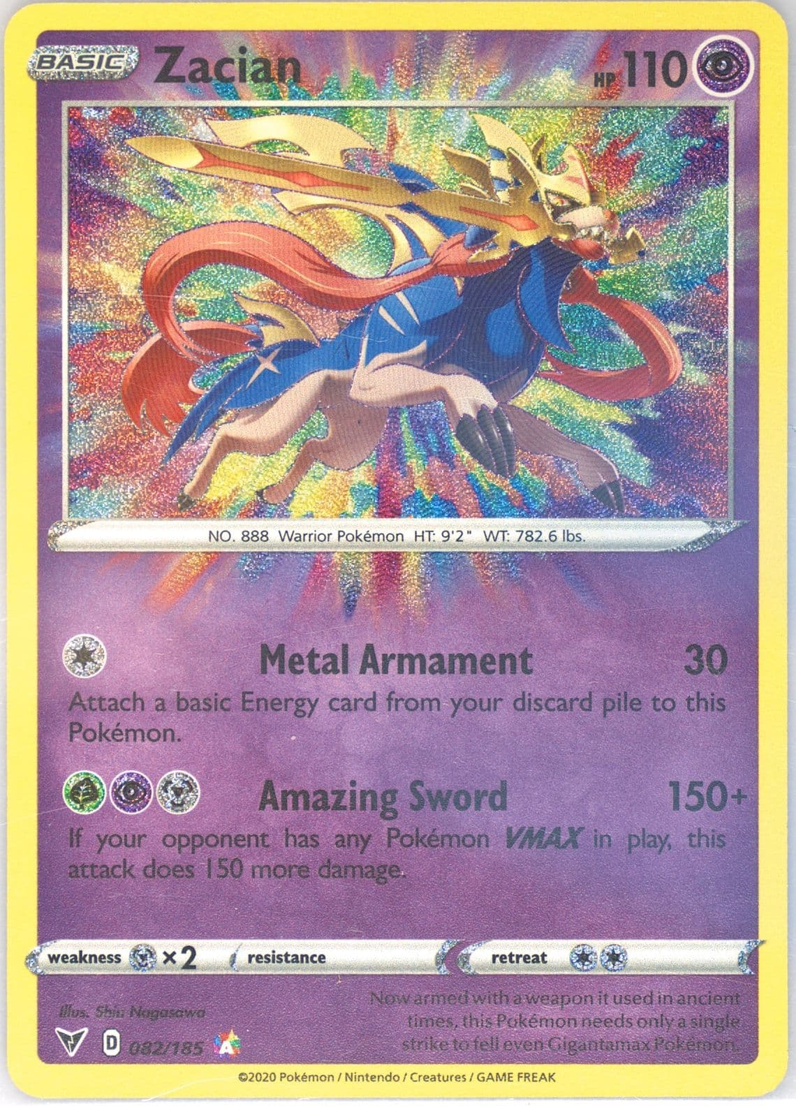 Zacian (082) 2020 Pokemon Sword & Shield Vivid Voltage