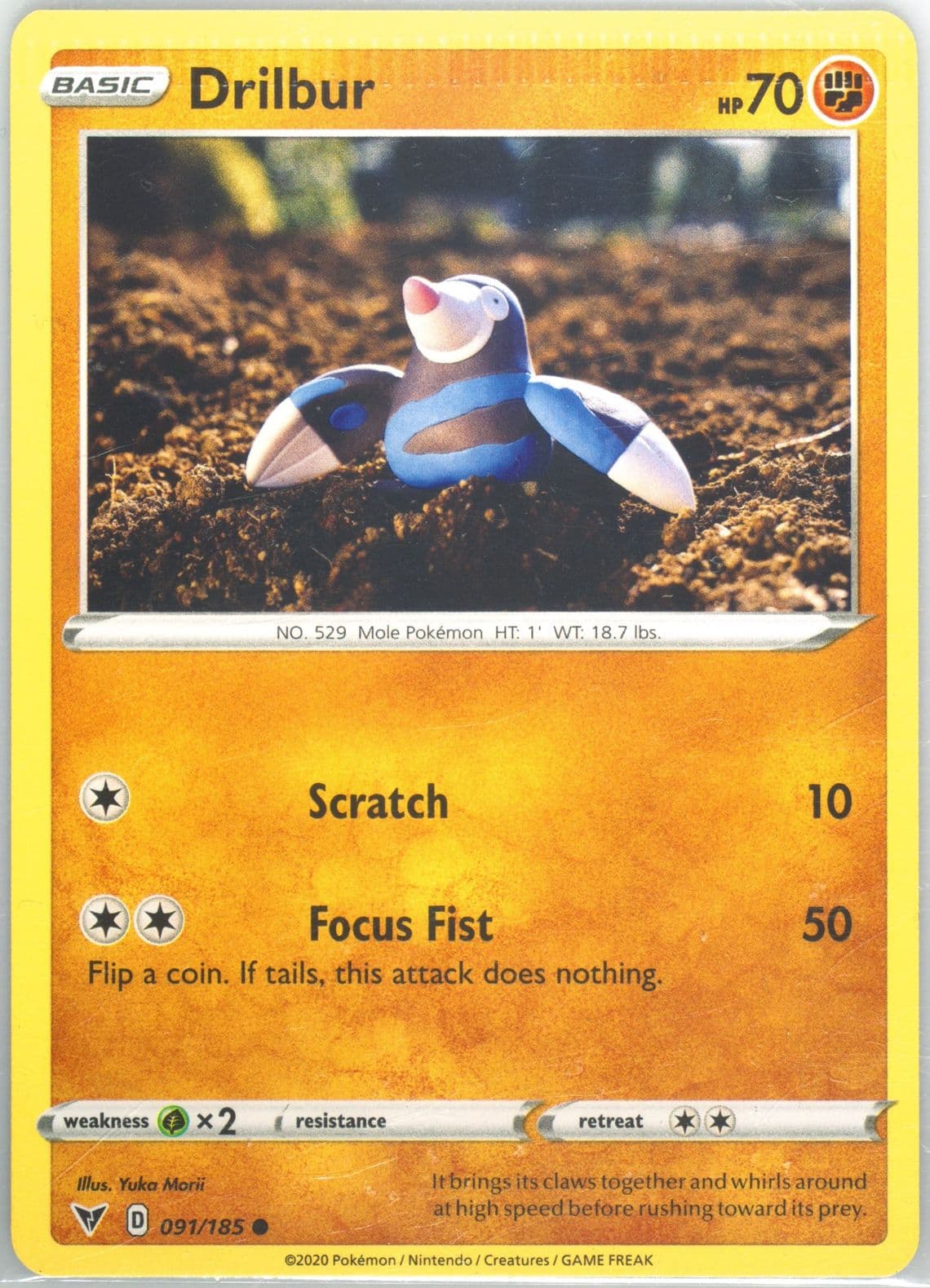 Drilbur (091) 2020 Pokemon Sword & Shield Vivid Voltage