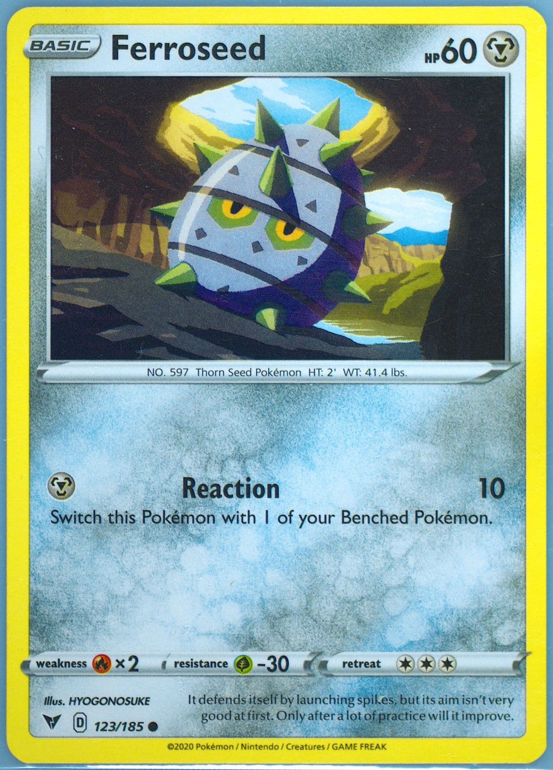 Ferroseed (123) 2020 Pokemon Sword & Shield Vivid Voltage