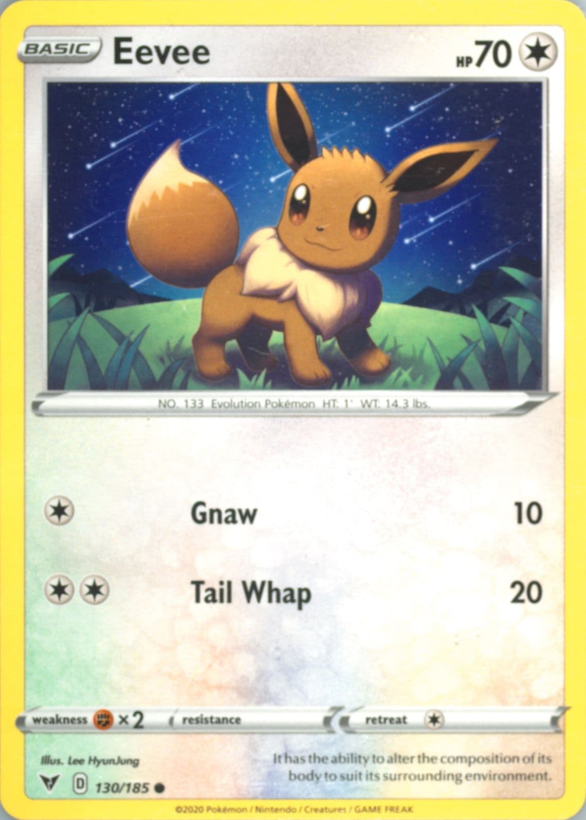 Eevee (130) 2020 Pokemon Sword & Shield Vivid Voltage