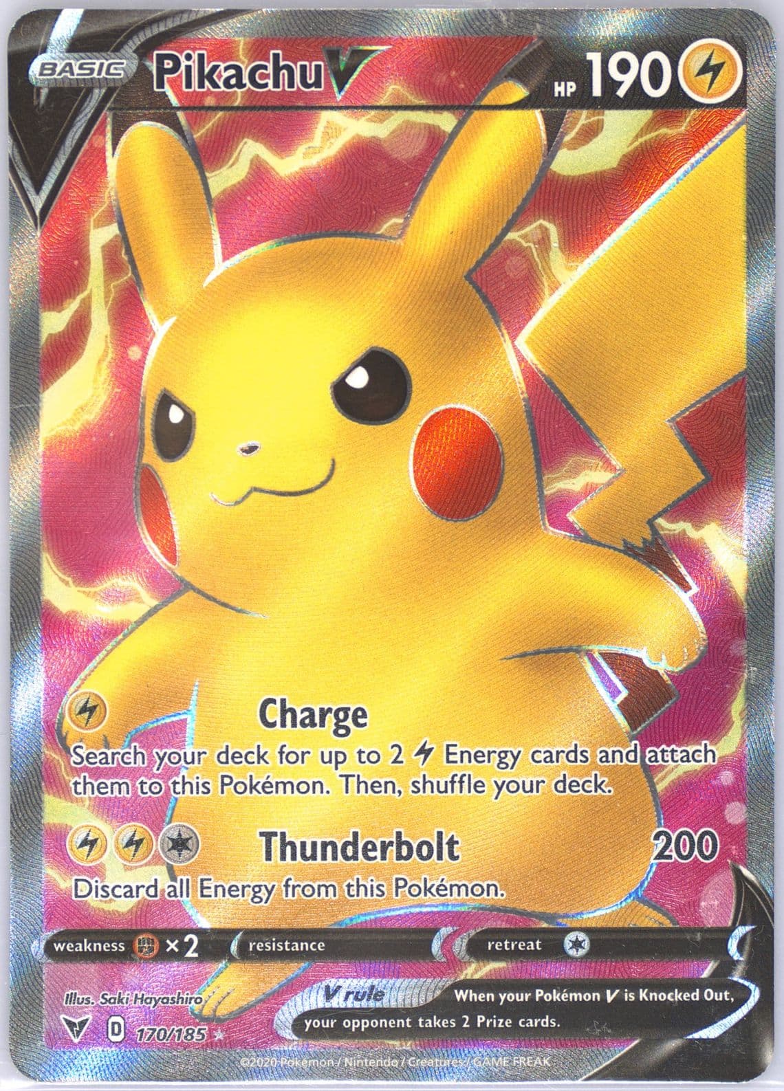 Full Art/Pikachu V (170) 2020 Pokemon Sword & Shield Vivid Voltage