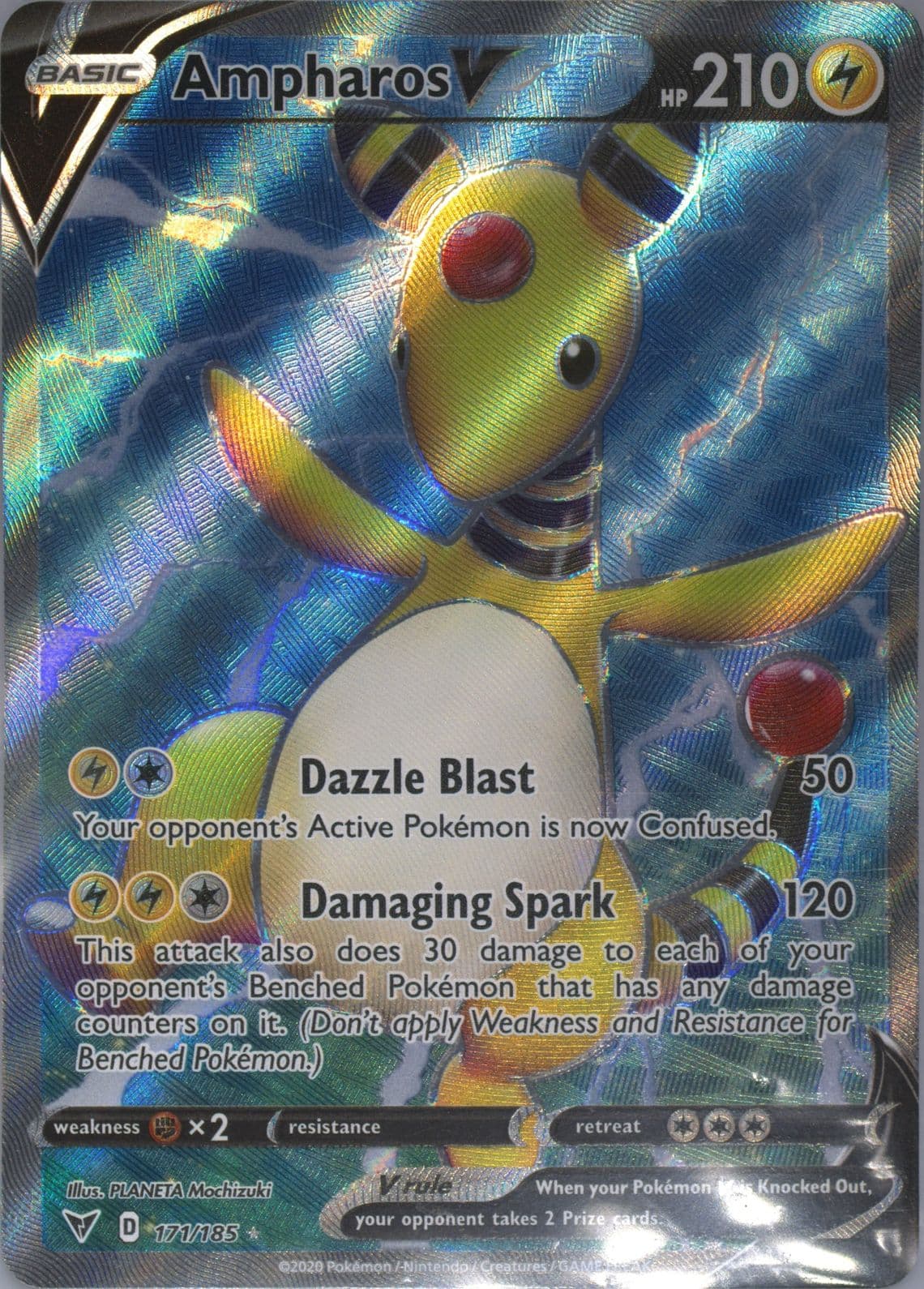 Full Art/Ampharos V (171) 2020 Pokemon Sword & Shield Vivid Voltage