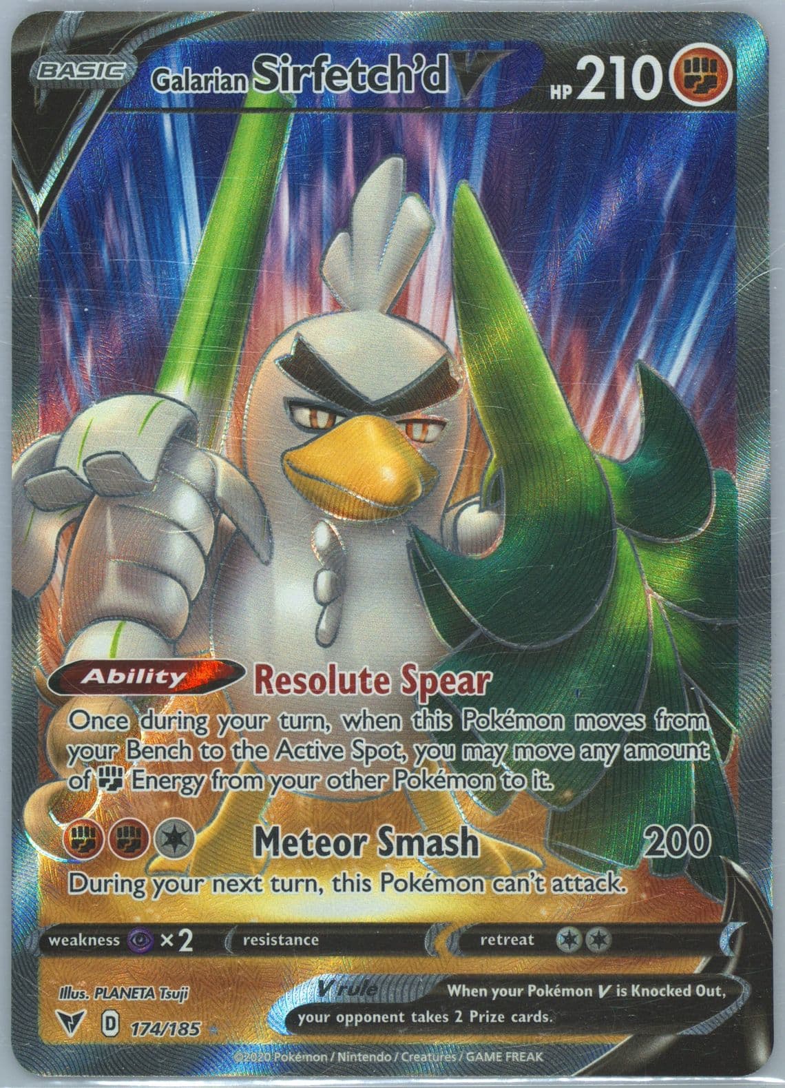 Full Art/Galarian Sirfetch'd V (174) 2020 Pokemon Sword & Shield Vivid Voltage