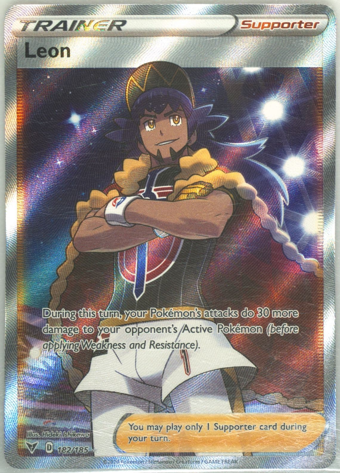 Full Art/Leon (182) 2020 Pokemon Sword & Shield Vivid Voltage