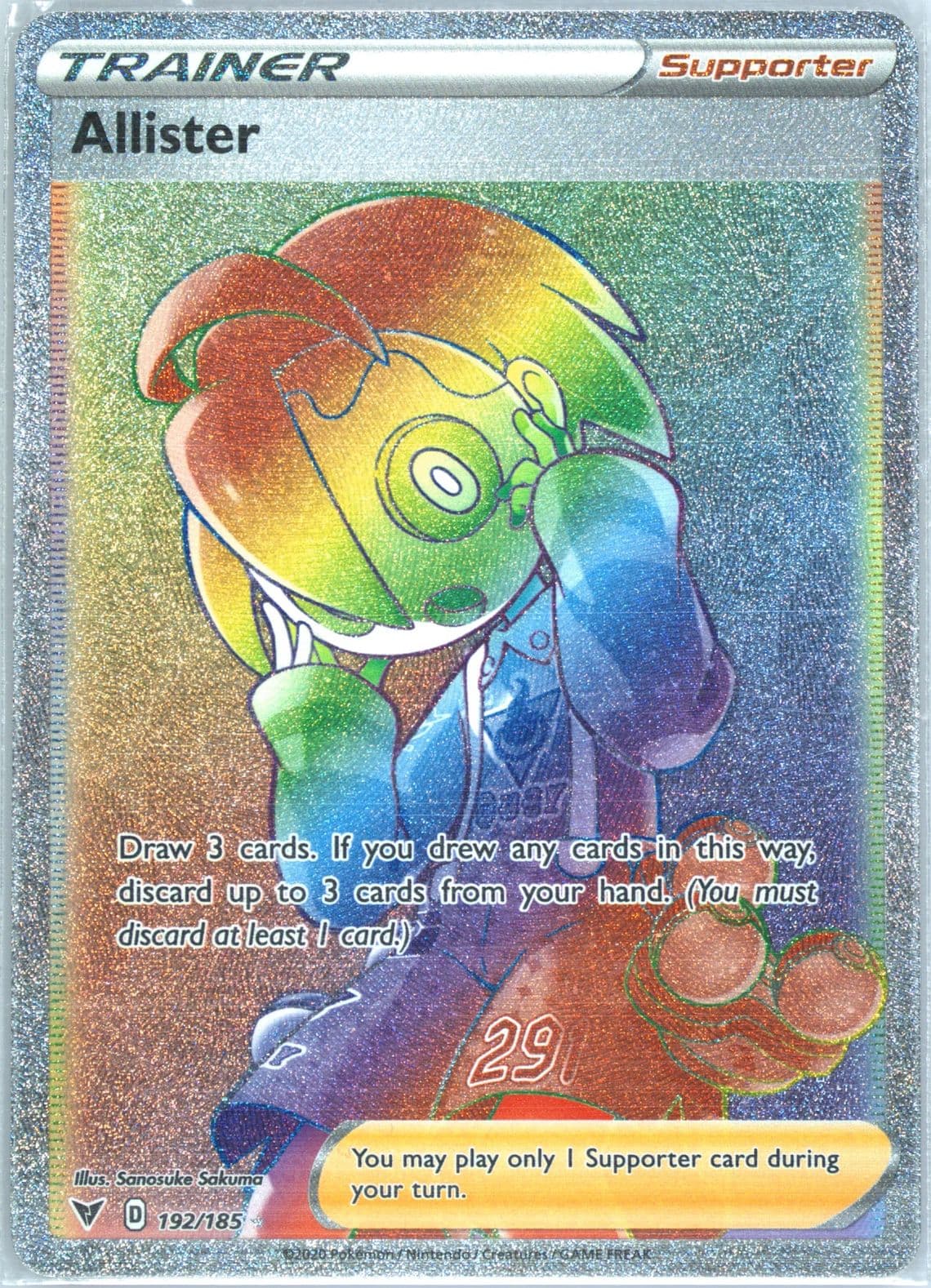 Full Art/Allister Secret (192) 2020 Pokemon Sword & Shield Vivid Voltage