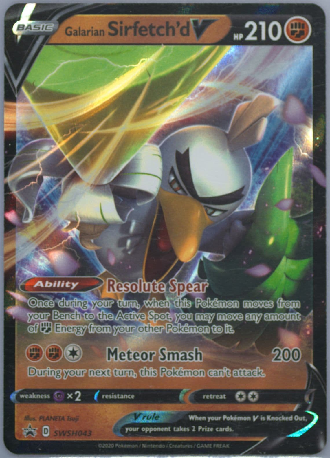 Galarian Sirfetch'd V Galarian Sirfetch'd V Box (043) 2020 Pokemon Swsh Black Star Promo