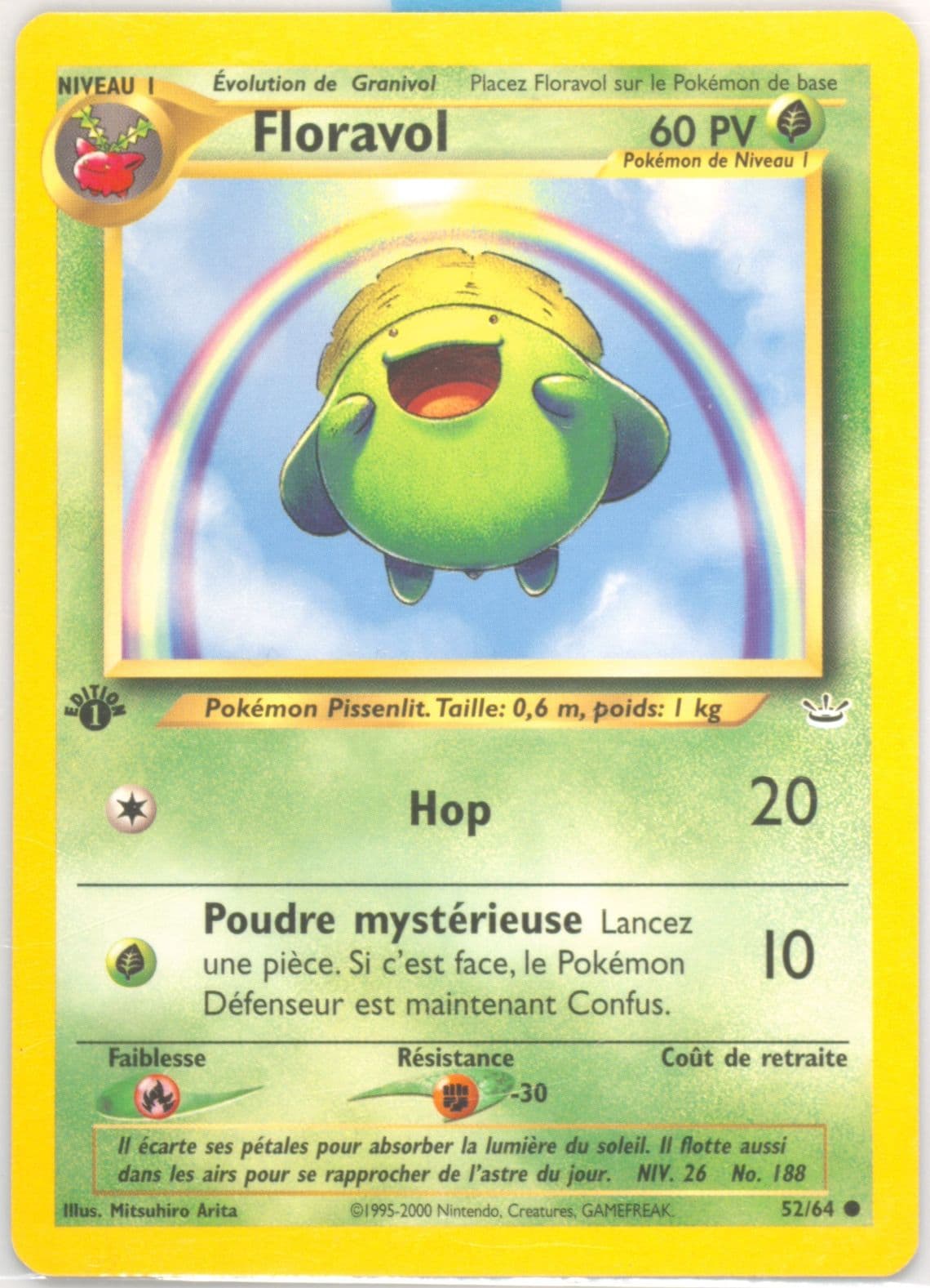 Floravol 1st Edition (52) 2002 Pokemon French Neo Revelation