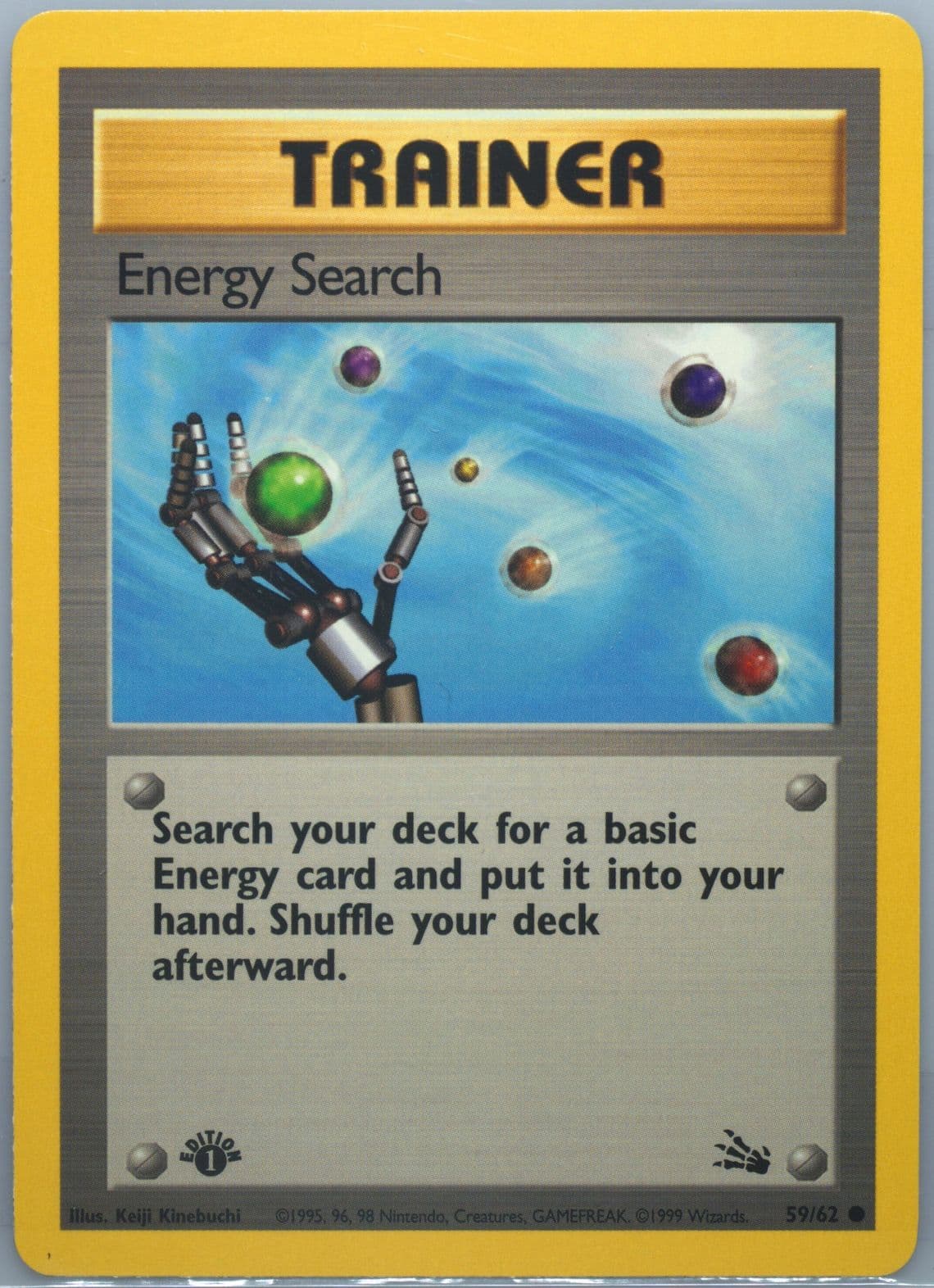 Energy Search 1st Edition (59) 1999 Pokemon Fossil