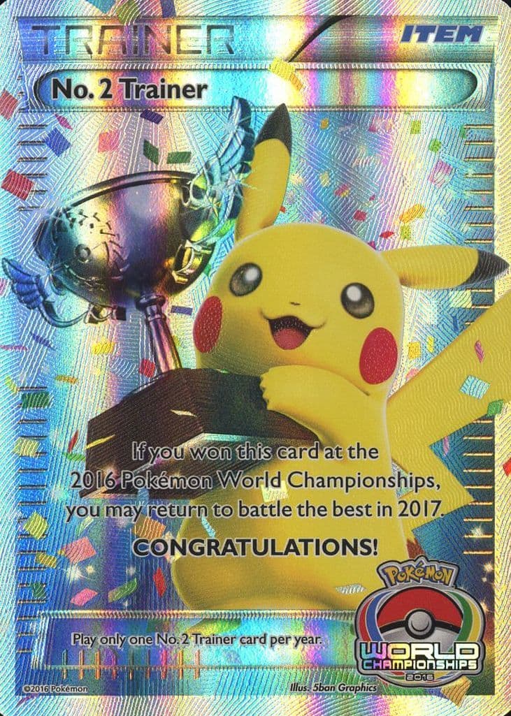 No. 2 Trainer 2016 Pokemon World Championships Promo