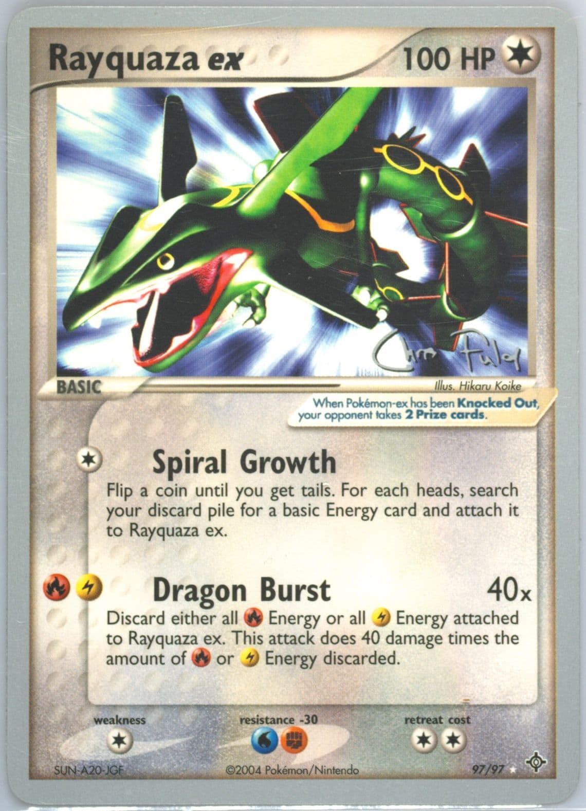 Rayquaza EX Blaziken Tech (97) 2004 Pokemon World Championships Promo